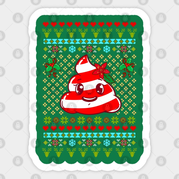 Poop Ugly Christmas Sweater Funny Humor Sticker by creative